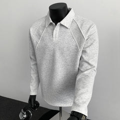 Photo: Men's Long Sleeve Cotton Polo Shirt | Seoden London — view 7