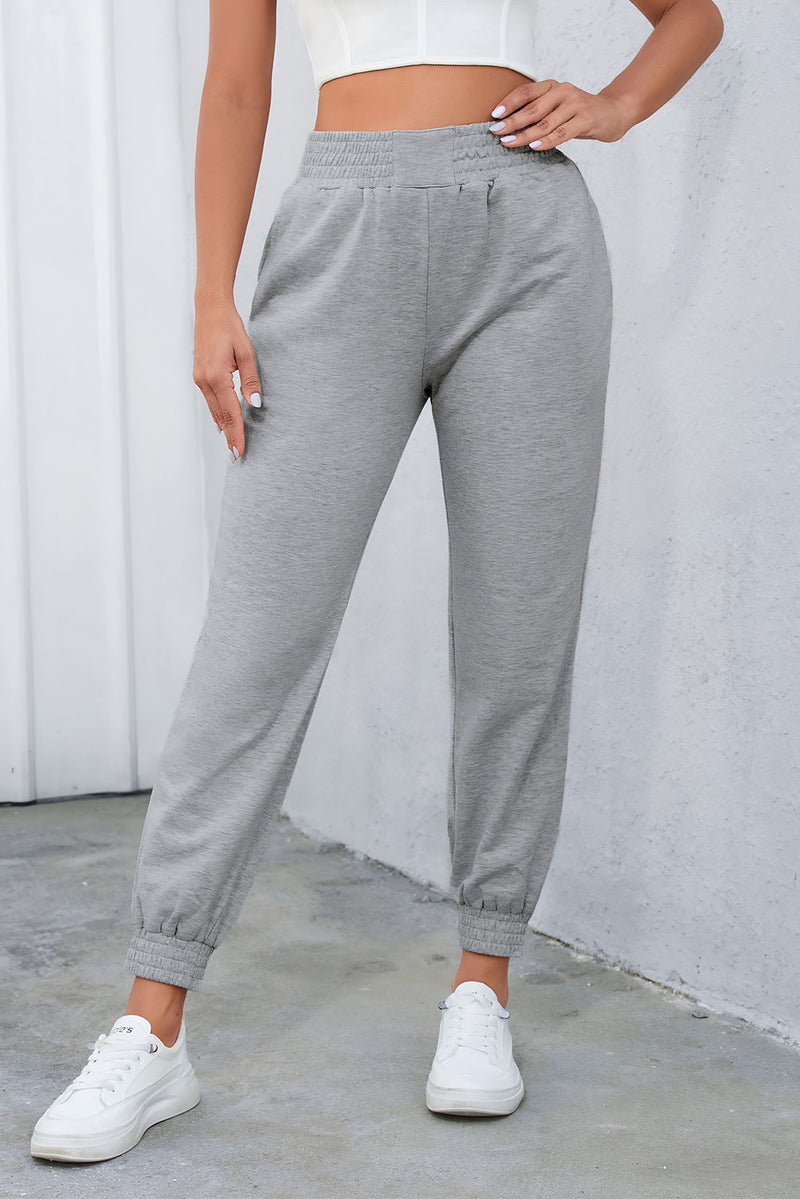 Photo: Milano Smocked-Waist Grey Joggers | Seoden London