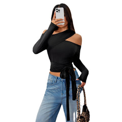 Photo: Ibiza Cut-Out Shoulder Wrap Top | Seoden London — view 5