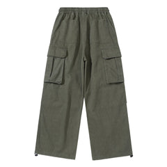 Photo: Men's Pleated Wide Leg Cargo Trousers | Seoden London — view 2