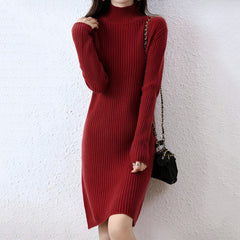 Photo: Women's Turtleneck Knitted Midi Dress | Seoden London — view 9