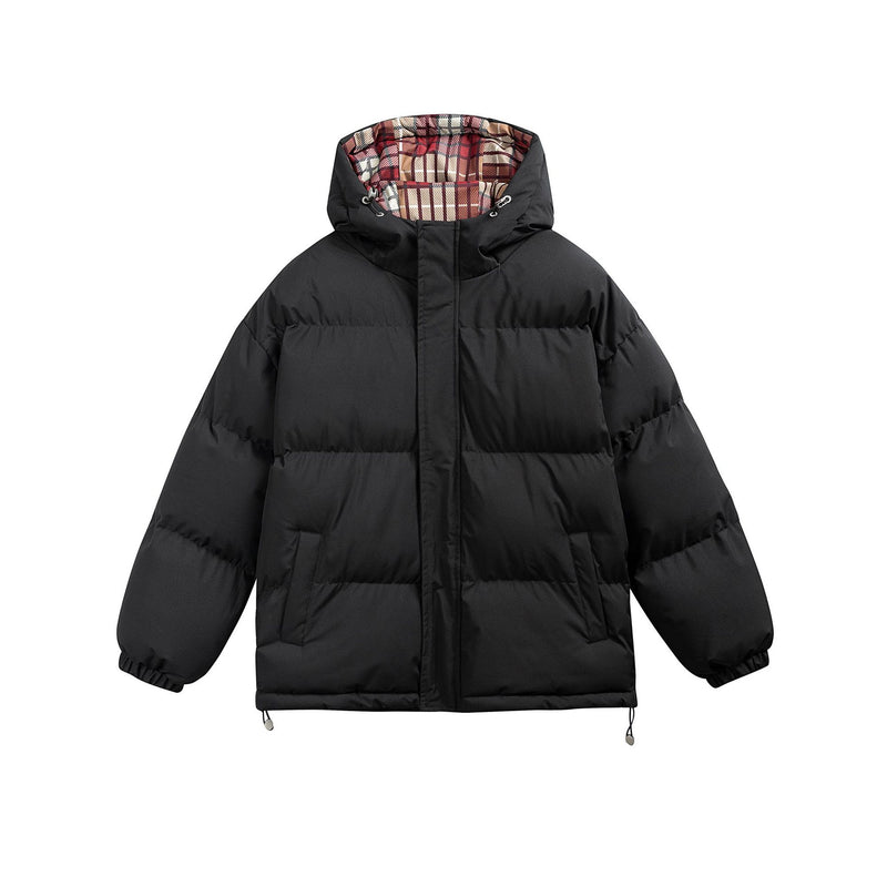 Photo: Oxford Check-Lined Hooded Puffer Jacket | Seoden London
