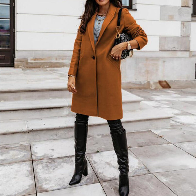Photo: Vienna Mid-Length Wool-Look Coat | Seoden London
