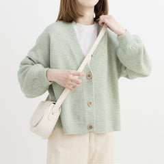 Photo: Florence Lantern-Sleeve Wool-Blend Cardigan | Seoden London — view 1