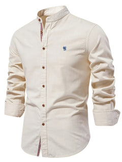 Photo: Cambridge Band-Collar Oxford Shirt | Seoden London — view 8