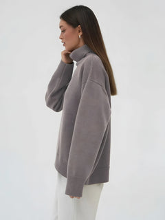 Photo: Women's Ribbed Roll Neck Jumper | Seoden London — view 25