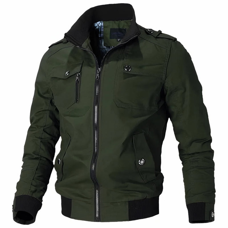 Photo: Aviator Cotton Stand-Collar Jacket | Seoden London