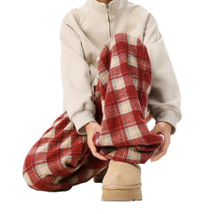 Photo: Tartan Fleece-Lined Drawstring Trousers | Seoden London — view 4