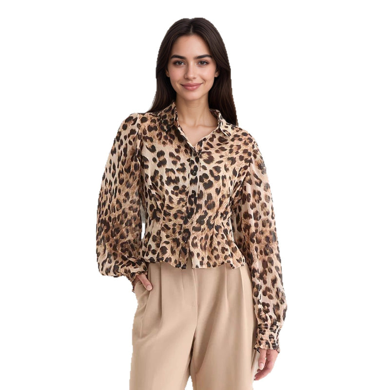 Photo: Valencia Leopard Puff-Sleeve Shirt | Seoden London