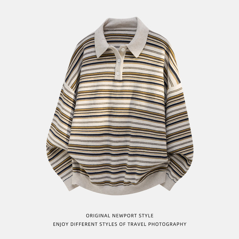 Photo: Retro Striped Polo Jumper | Seoden London