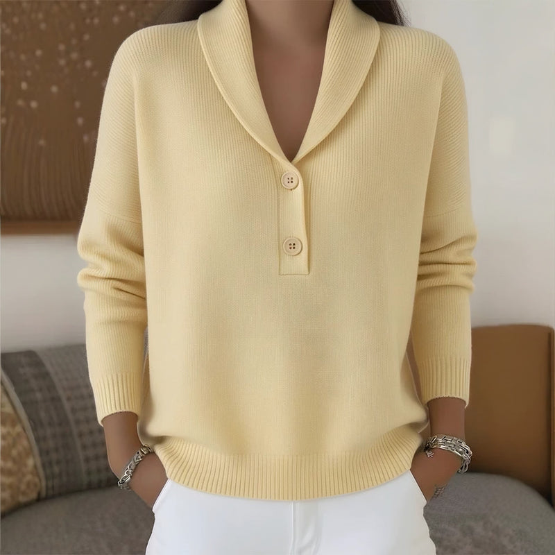 Photo: Women's Plus Size Knitted Henley Jumper | Seoden London