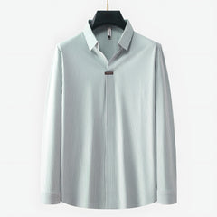 Photo: Pin-Collar Long Sleeve Polo | Seoden London — view 2