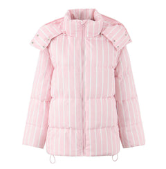 Photo: Brighton Striped Hooded Puffer Coat | Seoden London — view 9