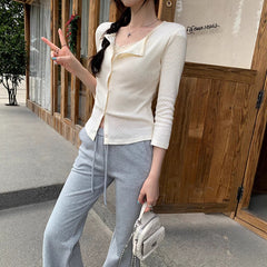 Photo: Women's Cotton Open Knit Cardigan | Seoden London — view 3