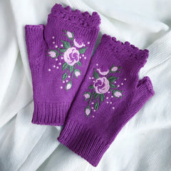 Photo: Honeybee Embroidered Fingerless Gloves | Seoden London — view 12