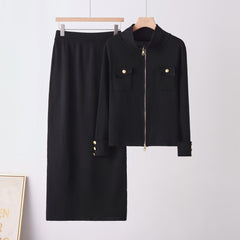 Photo: Women's Zip Up Knit Cardigan and Midi Skirt Set | Seoden London — view 4