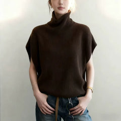 Photo: Chloe Sleeveless Turtleneck Knit Vest | Seoden London — view 5