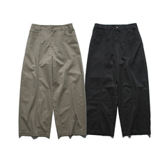 Photo: Men's Washed Cotton Wide Leg Chinos | Seoden London — view 4