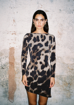 Photo: Milano Leopard Print Bodycon Mini Dress | Seoden London — view 2