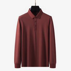 Photo: Capri Notch-Collar Long Sleeve Polo | Seoden London — view 8
