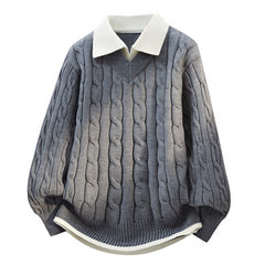 Photo: Winchester Cable Knit Collared Sweater | Seoden London — view 4