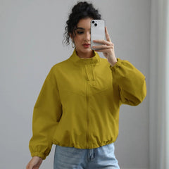 Photo: Covent Garden Stand-Collar Cropped Rain Jacket | Seoden London — view 5