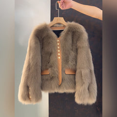 Photo: Monte Carlo Cropped Faux Fur Jacket | Seoden London — view 6