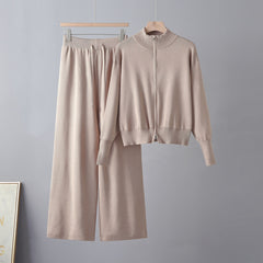 Photo: Women's Zip Up Knit Cardigan and Trousers Set | Seoden London — view 4