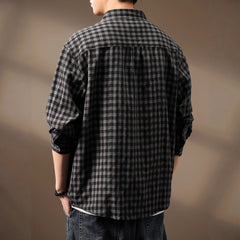Photo: Workwear Check Shirt Jacket | Seoden London — view 4