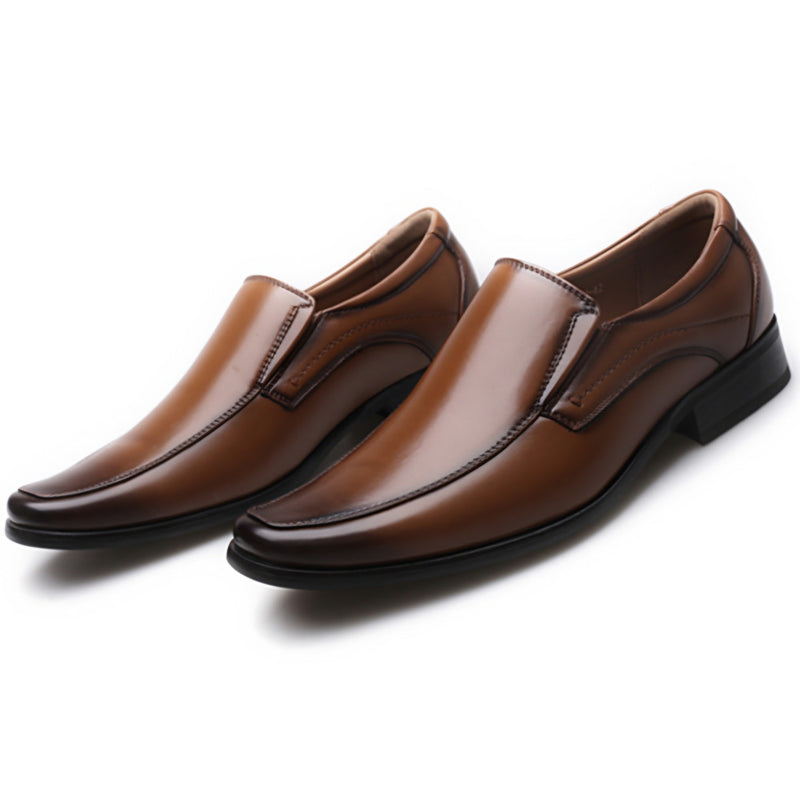 Photo: Savile Leather-Look Slip-On Dress Shoes | Seoden London
