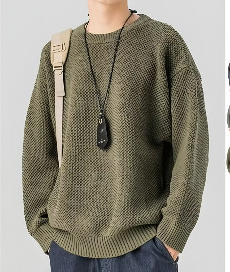 Photo: Hamburg Textured Crew-Neck Jumper | Seoden London