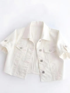 Photo: Women's Plus Size Cropped Denim Jacket | Seoden London — view 19