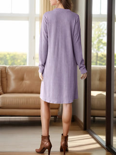 Photo: Women's V Neck Long Sleeve Mini Dress with Pockets | Seoden London — view 9