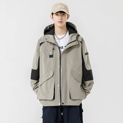 Photo: Kendal Colour-Block Hooded Utility Jacket | Seoden London — view 2