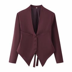 Photo: Parma Sculpted Stand-Collar Blazer | Seoden London — view 5