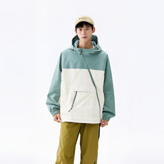 Photo: Hakone Diagonal-Zip Colour-Block Anorak | Seoden London — view 3