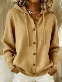 Photo: Bologna Hooded Button Knit Cardigan Coat | Seoden London — view 4