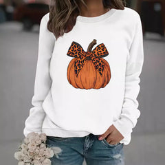 Photo: Leopard Bow Pumpkin Sweatshirt | Seoden London — view 3