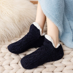 Photo: Fleece-Lined Knit Slipper Socks | Seoden London — view 8