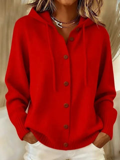 Photo: Bologna Hooded Button Knit Cardigan Coat | Seoden London — view 5