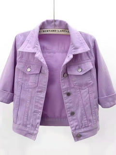Photo: Women's Plus Size Cropped Denim Jacket | Seoden London — view 5