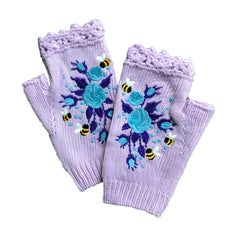 Photo: Honeybee Embroidered Fingerless Gloves | Seoden London — view 11