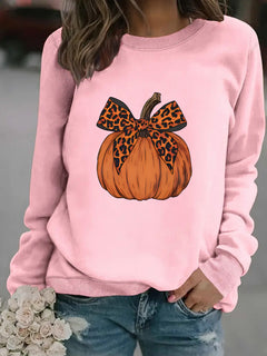Photo: Leopard Bow Pumpkin Sweatshirt | Seoden London — view 7