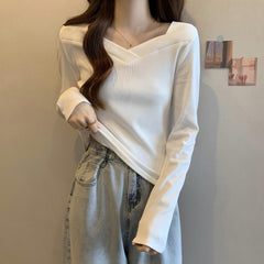 Photo: Renata Double-Faced Fleece V-Neck Top | Seoden London — view 4