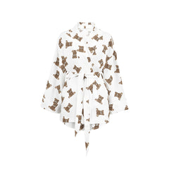 Photo: Women's Teddy Print Cotton Pyjama Set | Seoden London — view 5