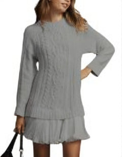 Photo: Women's Cable Knit Jumper Dress with Ruffle Hem | Seoden London — view 15
