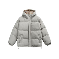 Photo: Oxford Check-Lined Hooded Puffer Jacket | Seoden London — view 5