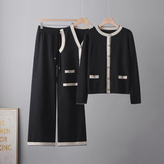 Photo: Women's Three Piece Knit Cardigan, Vest and Trouser Set | Seoden London — view 3