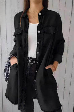 Photo: Women's Plus Size Longline Denim Shirt | Seoden London — view 8
