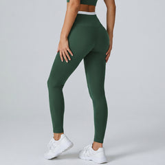 Photo: Contrast Waistband Sculpt Leggings | Seoden London — view 4